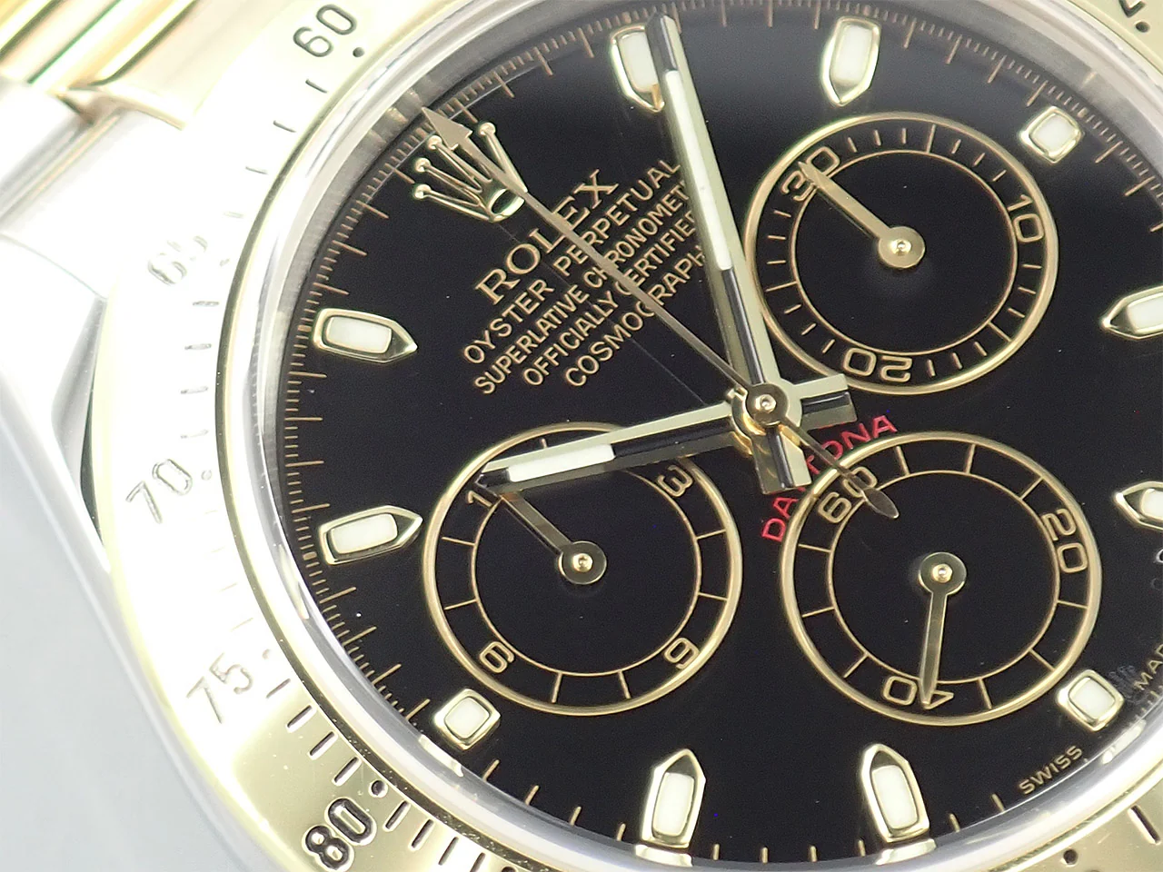 ロレックス デイトナ Ref.116523 ステンレススチール/イエローゴールド ブラック文字盤 - Image 10