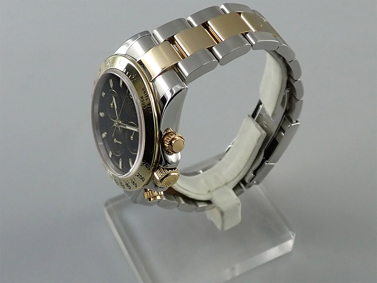 ロレックス デイトナ Ref.116523 ステンレススチール/イエローゴールド ブラック文字盤 - Image 4