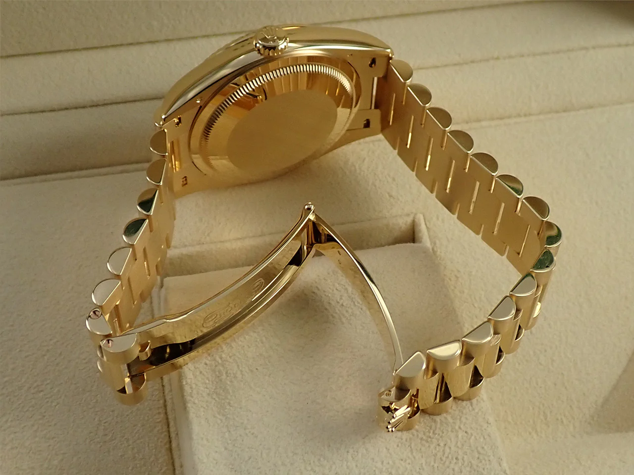 ロレックス デイデイト36 Ref.128238A イエローゴールド グリーンオンブレ文字盤 - Image 7