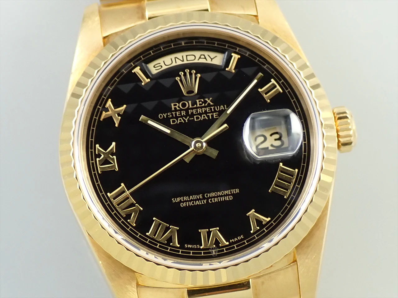 ロレックス デイデイト36 Ref.18238 イエローゴールド ブラック文字盤 - Image 3