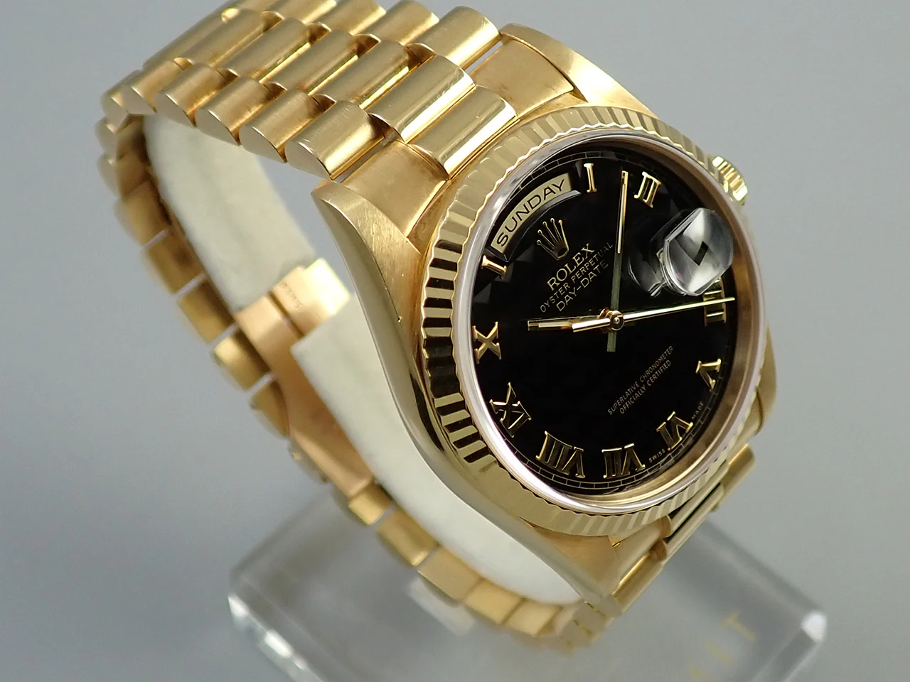 ロレックス デイデイト36 Ref.18238 イエローゴールド ブラック文字盤 - Image 5