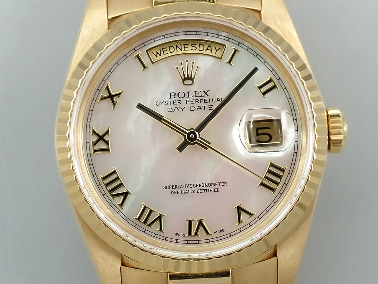 ロレックス デイデイト36 Ref.18238NR イエローゴールド シェル文字盤 - Image 3