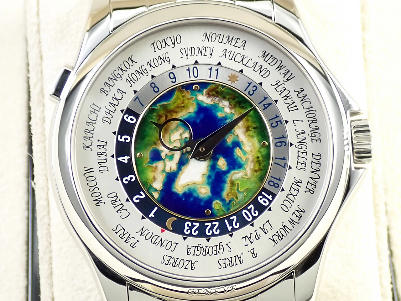 パテックフィリップ コンプリケーション ワールドタイム クロワゾネ Ref.5131/1P-001 プラチナ クロワゾネ文字盤 - Image 3