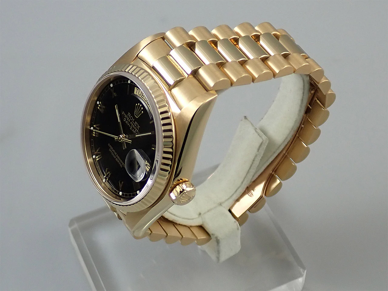 ロレックス デイデイト36 Ref.18038 イエローゴールド ブラック文字盤 - Image 4