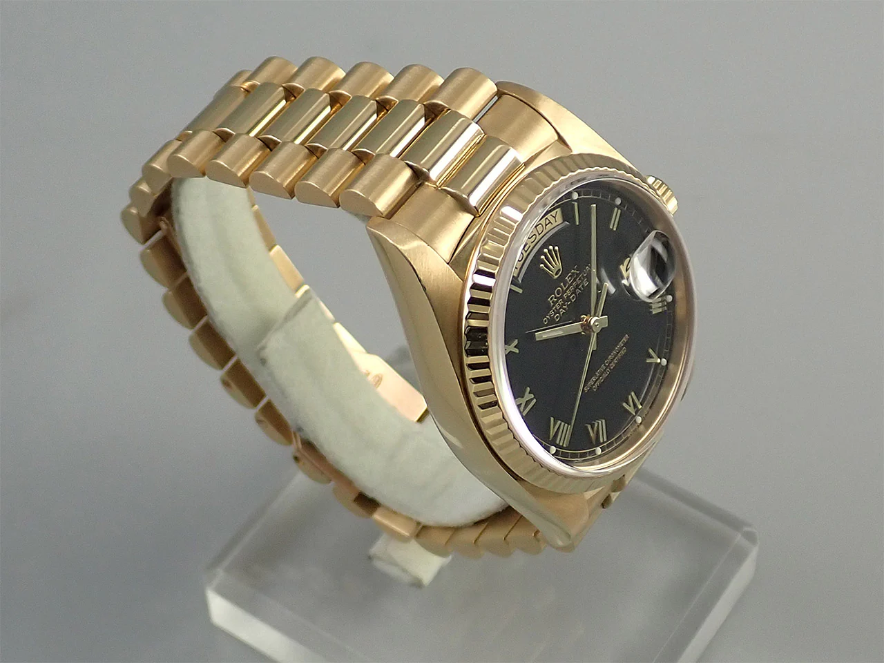 ロレックス デイデイト36 Ref.18038 イエローゴールド ブラック文字盤 - Image 5