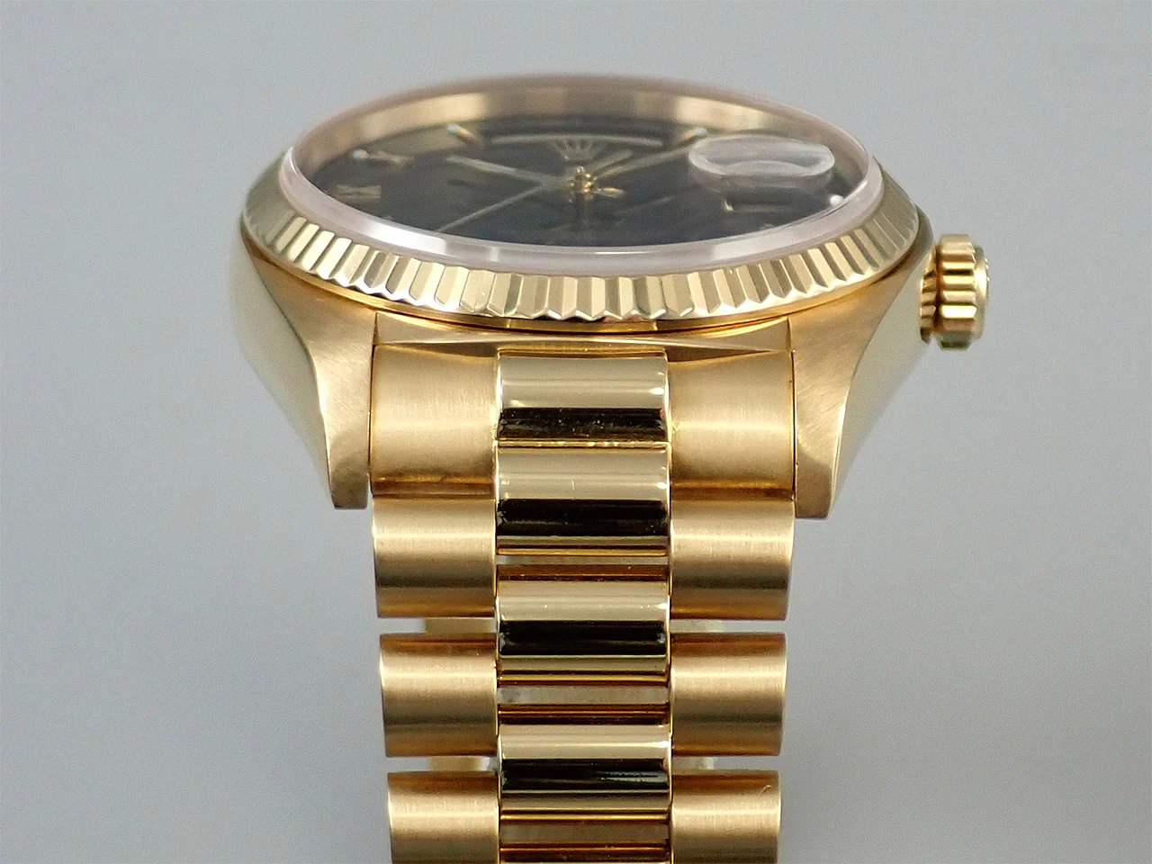 ロレックス デイデイト36 Ref.18038 イエローゴールド ブラック文字盤 - Image 6
