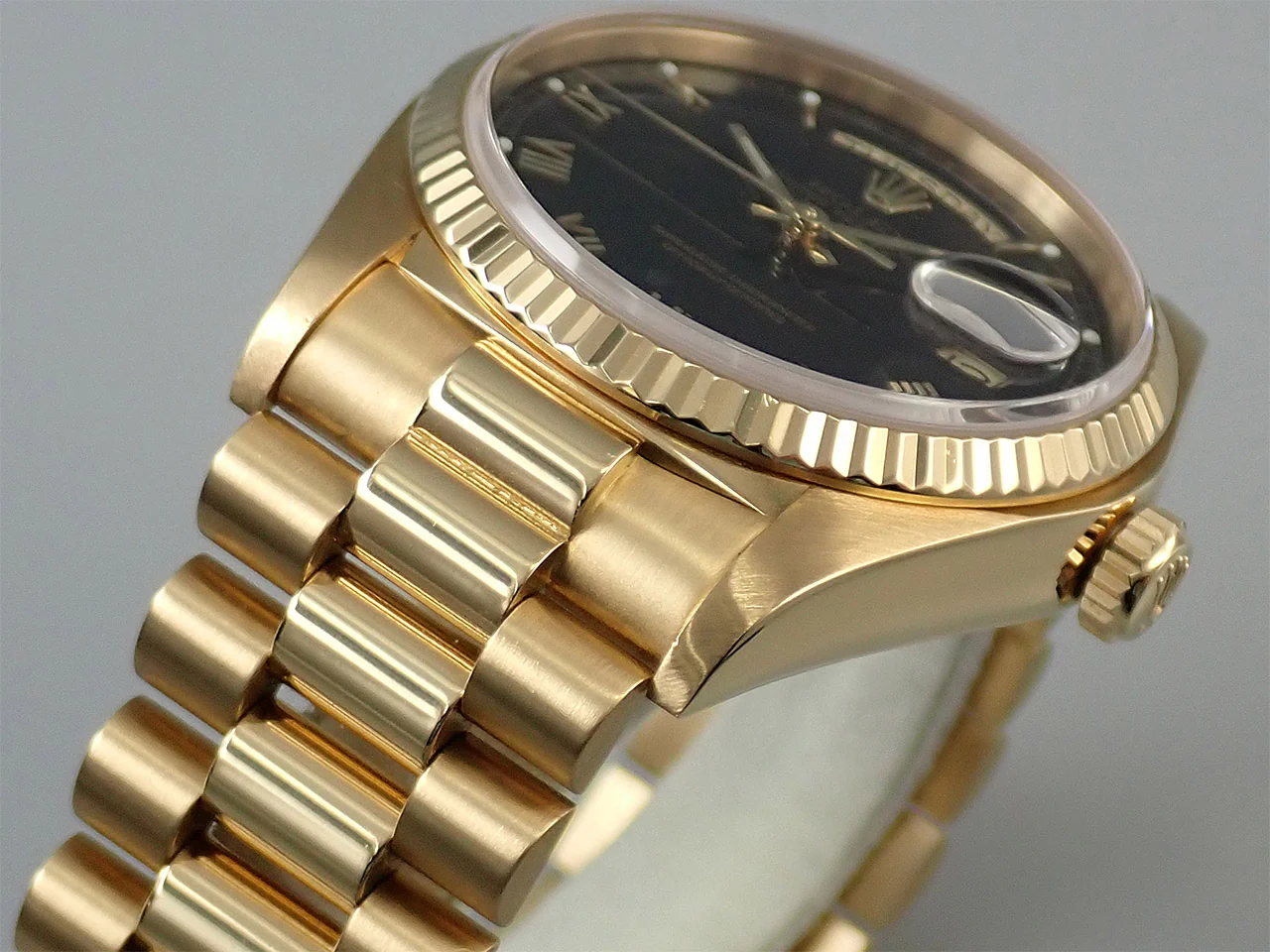 ロレックス デイデイト36 Ref.18038 イエローゴールド ブラック文字盤 - Image 7