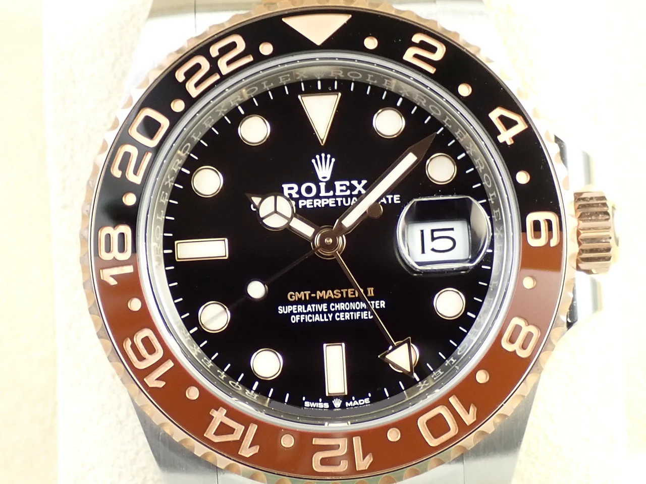 ロレックス GMTマスターII Ref.126711CHNR ステンレススチール/エバーローズゴールド ブラック文字盤 オイスターブレスレット - Image 3