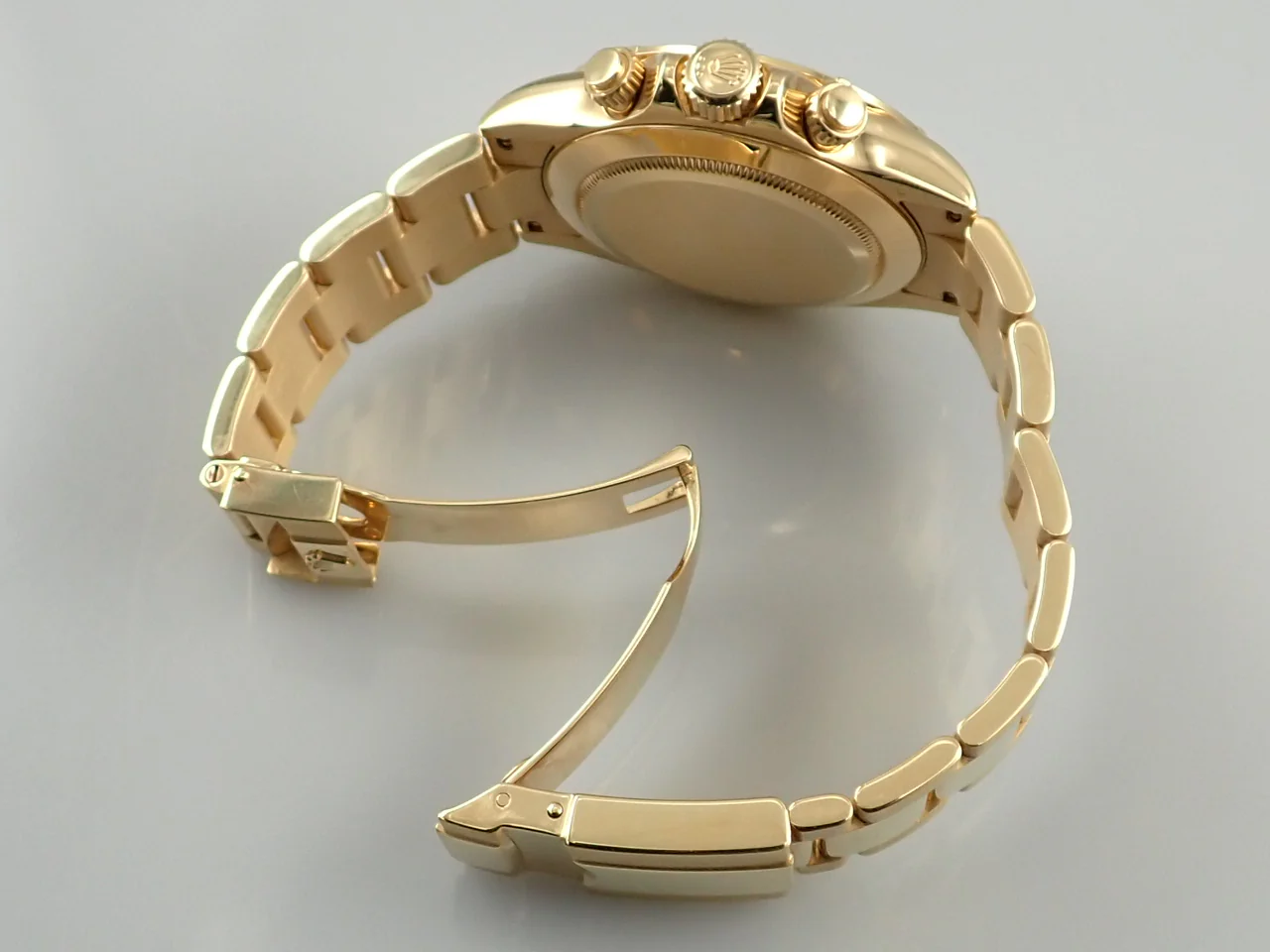 ロレックス デイトナ Ref.116568BR イエローゴールド ホワイトシェルx8Pダイヤ文字盤 - Image 8