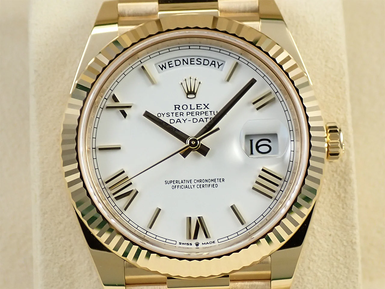 ロレックス デイデイト40 Ref.228238 イエローゴールド ホワイトローマン文字盤 - Image 3