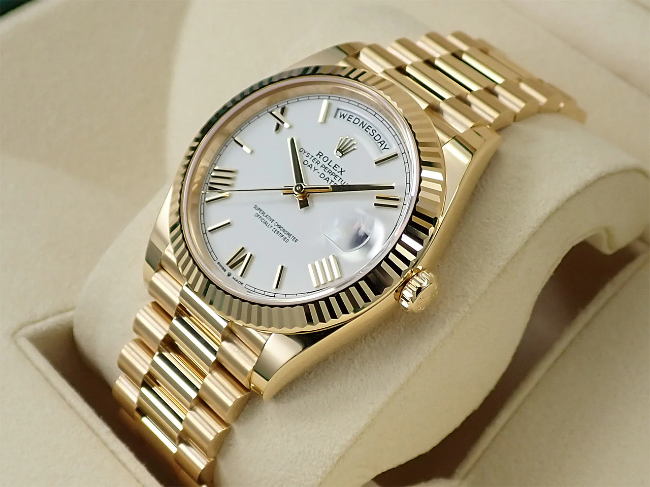ロレックス デイデイト40 Ref.228238 イエローゴールド ホワイトローマン文字盤 - Image 4