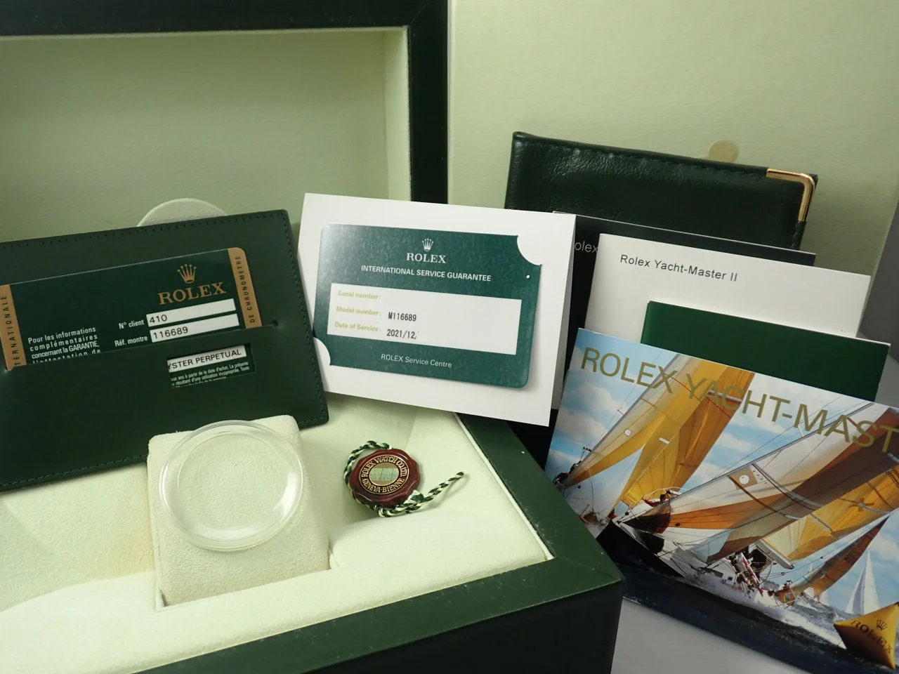 ロレックス ヨットマスターII Ref.116689 ホワイトゴールド ホワイト文字盤 - Image 10