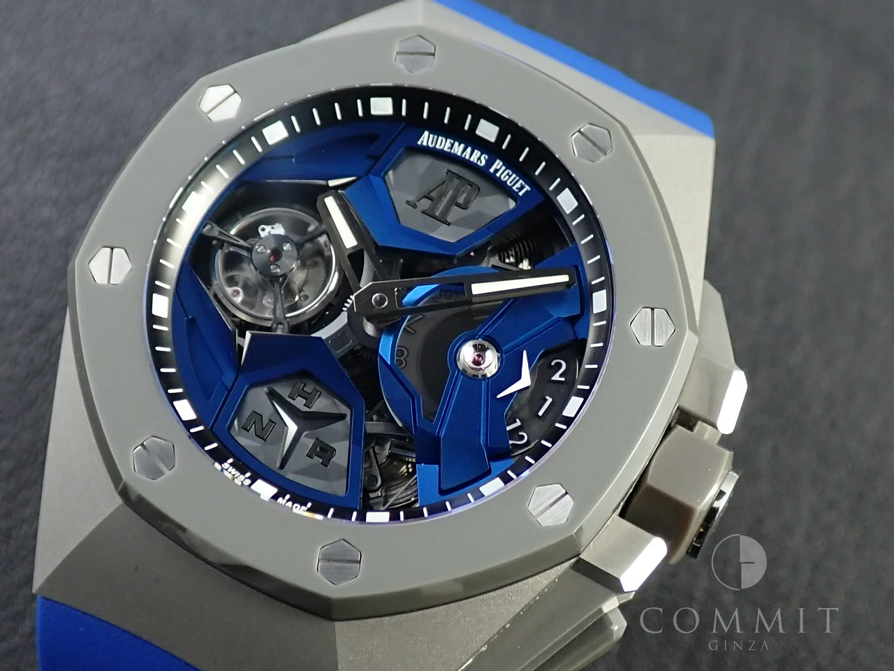 オーデマピゲ ロイヤルオーク コンセプト フライング トゥールビヨン GMT Ref.26589IO.OO.D030CA.01 チタン ブルー文字盤 - Image 10