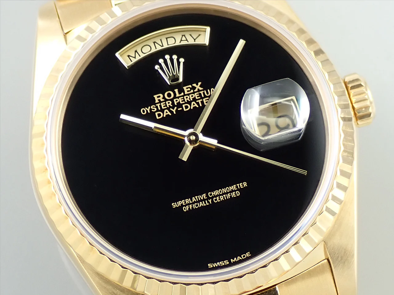 ロレックス デイデイト36 Ref.18238 イエローゴールド オニキス文字盤 - Image 3