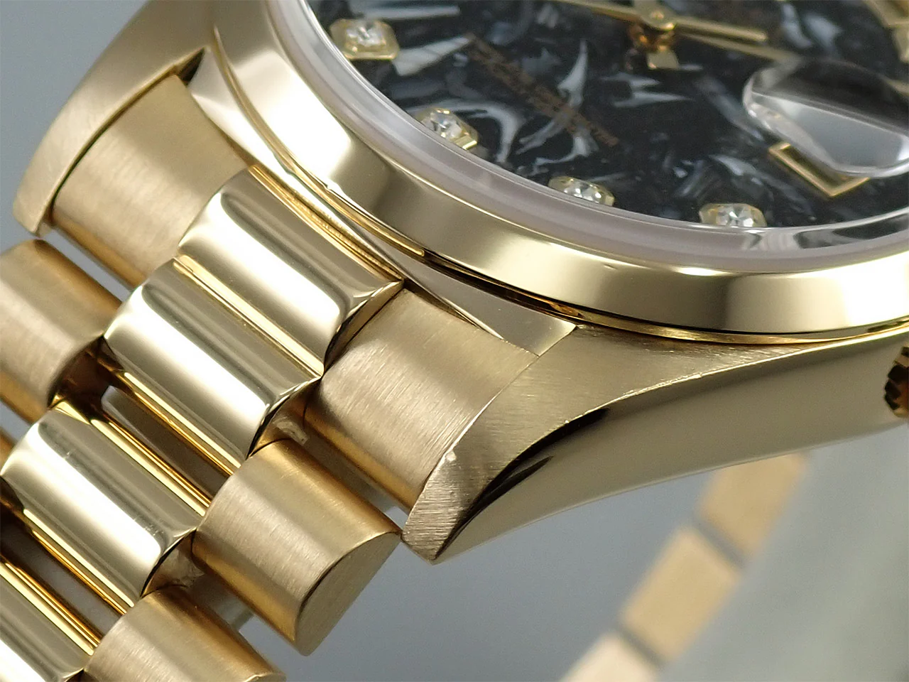 ロレックス デイデイト36 Ref.18208 イエローゴールド アンモナイトx10Pダイヤ文字盤 - Image 7