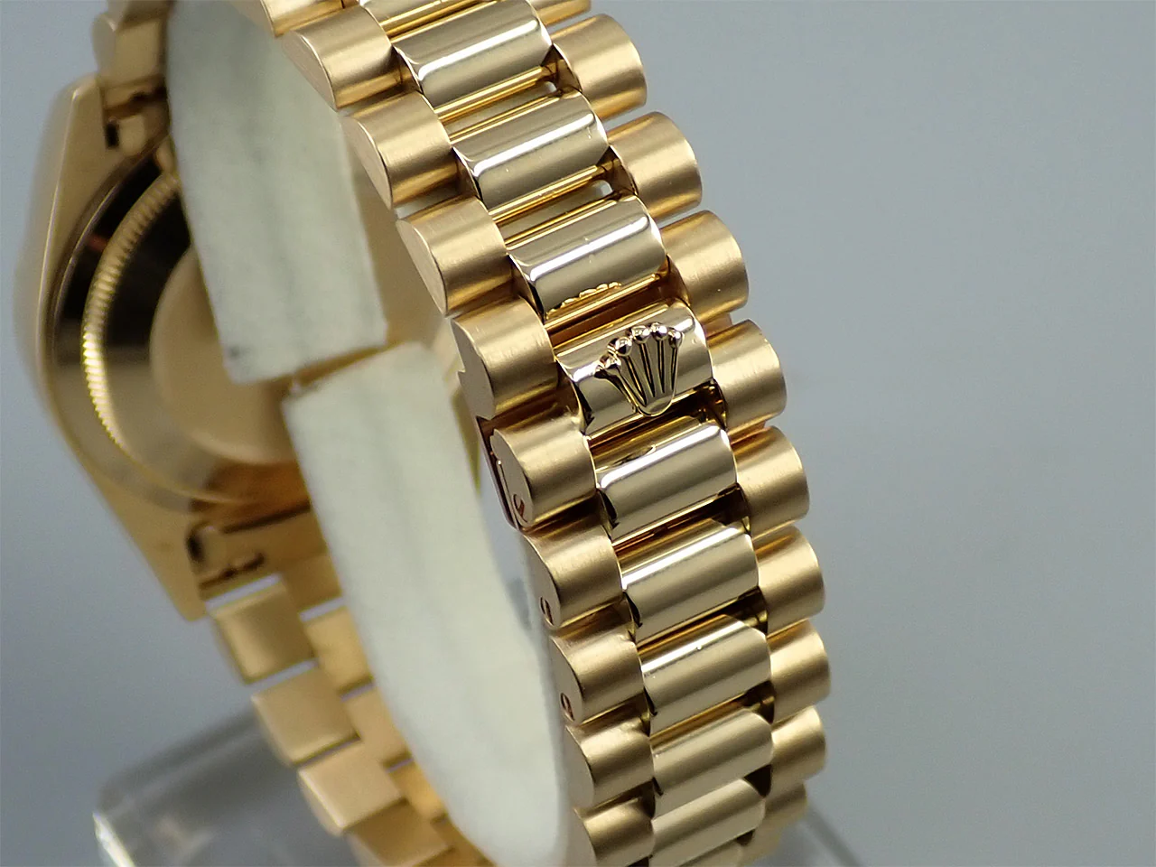 ロレックス デイデイト36 Ref.18208 イエローゴールド アンモナイトx10Pダイヤ文字盤 - Image 8