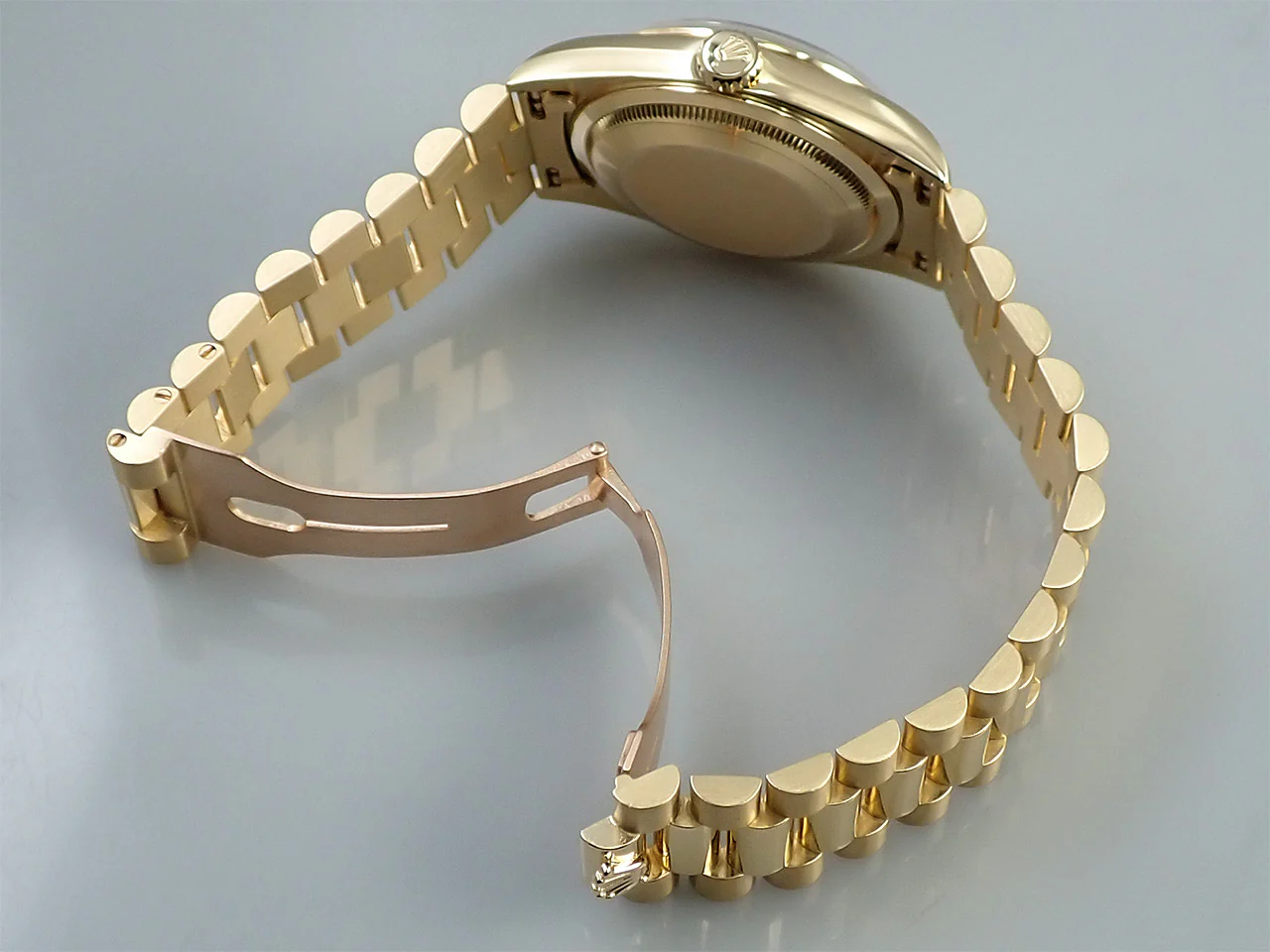 ロレックス デイデイト36 Ref.18208 イエローゴールド アンモナイトx10Pダイヤ文字盤 - Image 9