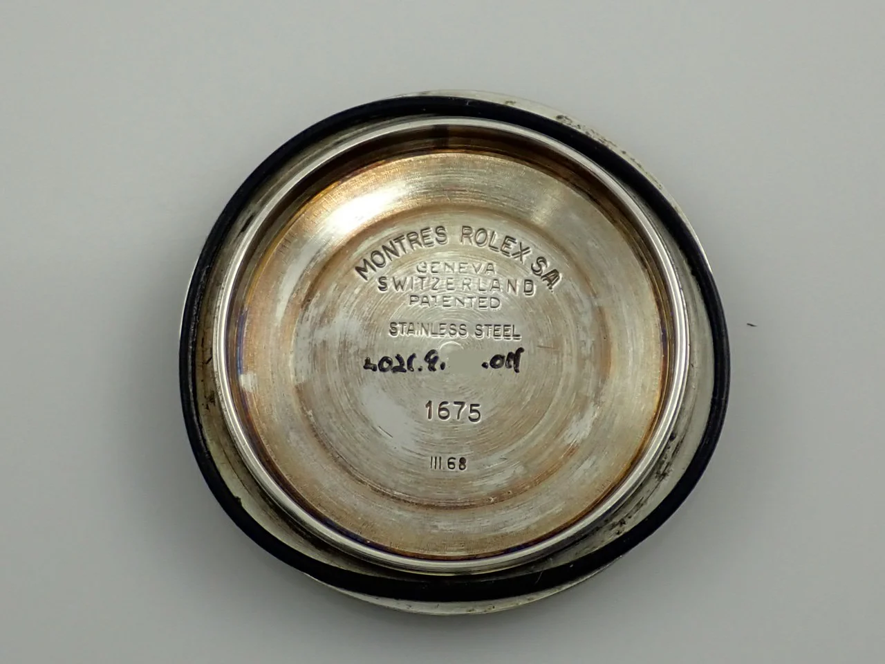 ロレックス GMTマスター Ref.1675 ステンレススチール ブラック文字盤 ジュビリーブレスレット 中古 9PUKCYMF - Image 13