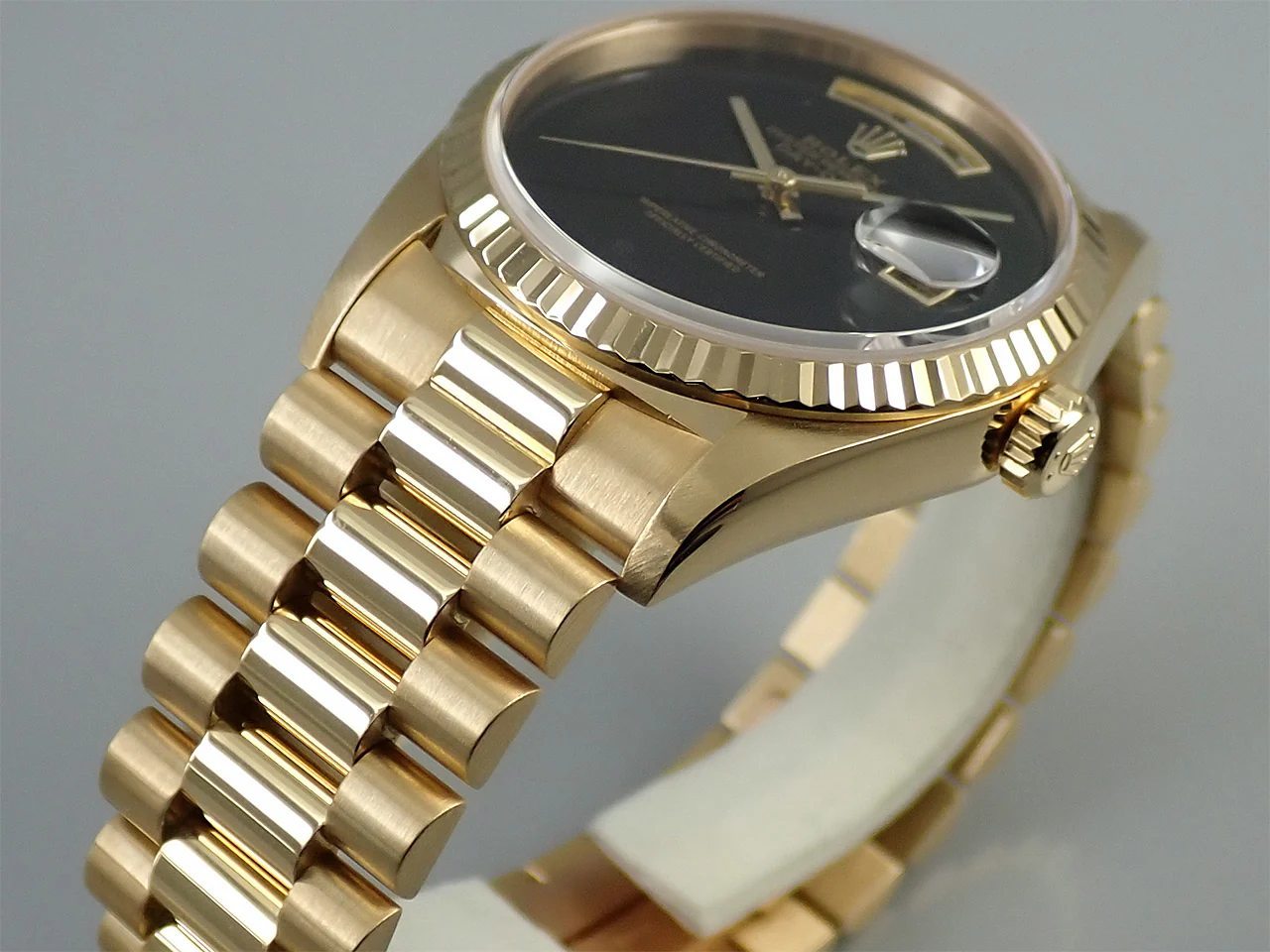 ロレックス デイデイト36 Ref.18238 イエローゴールド オニキス文字盤 - Image 6