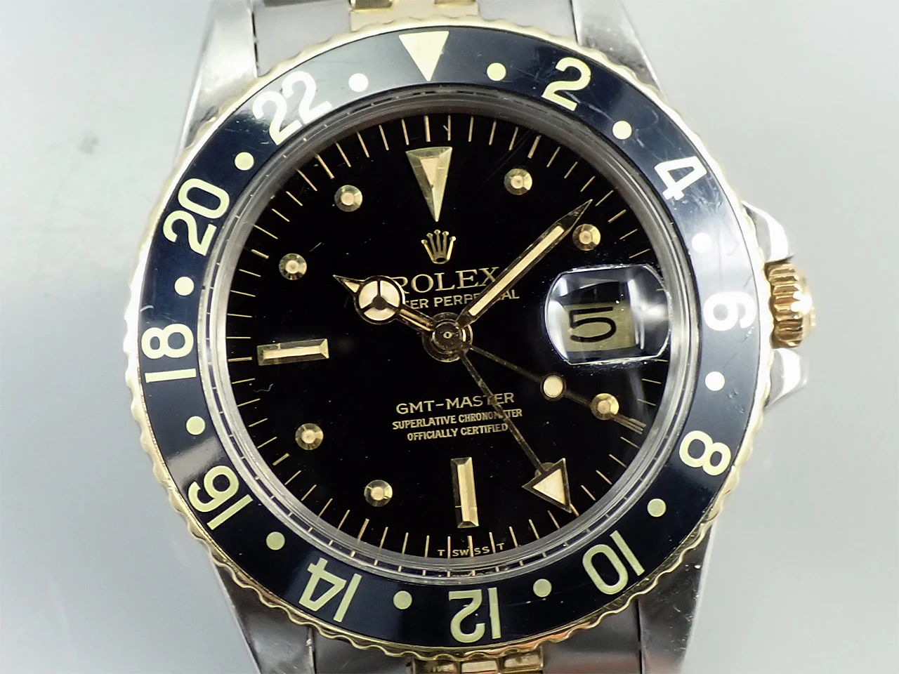 ロレックス GMTマスター Ref.1675/3 ステンレススチール/イエローゴールド ブラック文字盤 ジュビリーブレスレット 中古 9SHJ232J - Image 3