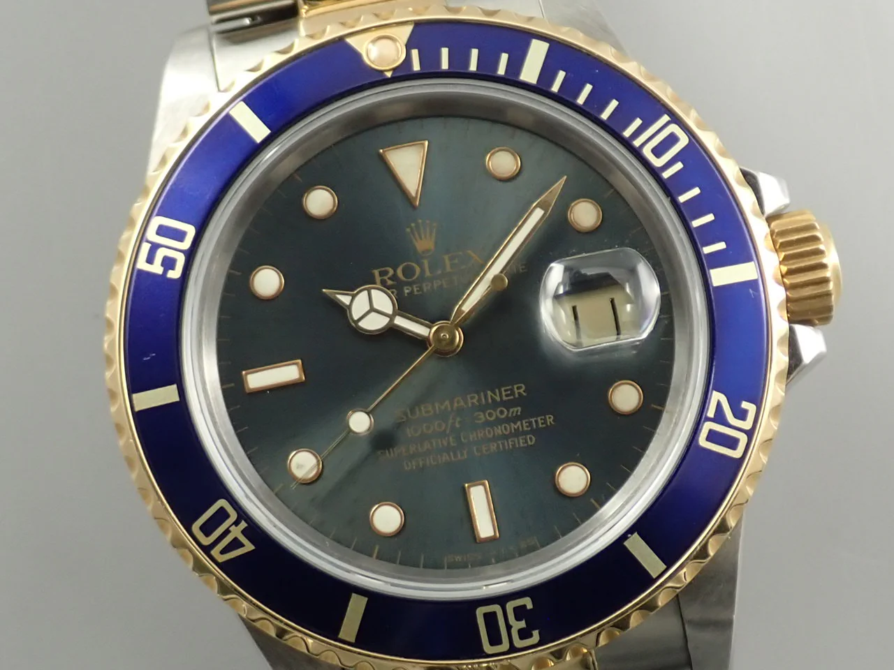 ロレックス サブマリーナー デイト Ref.16803 ステンレススチール/イエローゴールド ブルー文字盤 - Image 3