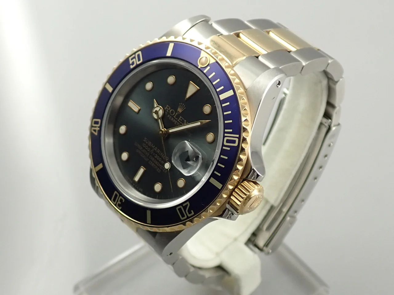 ロレックス サブマリーナー デイト Ref.16803 ステンレススチール/イエローゴールド ブルー文字盤 - Image 4
