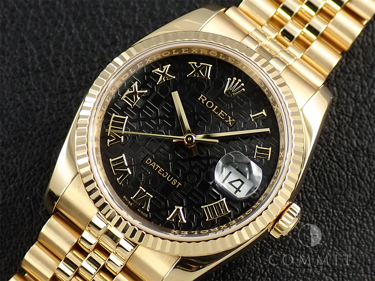 ロレックス デイトジャスト Ref.116238 イエローゴールド ブラックコンピューター文字盤 プレジデントブレスレット - Image 11