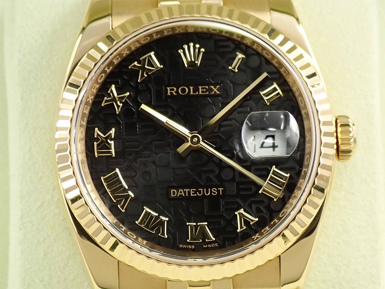 ロレックス デイトジャスト Ref.116238 イエローゴールド ブラックコンピューター文字盤 プレジデントブレスレット - Image 3