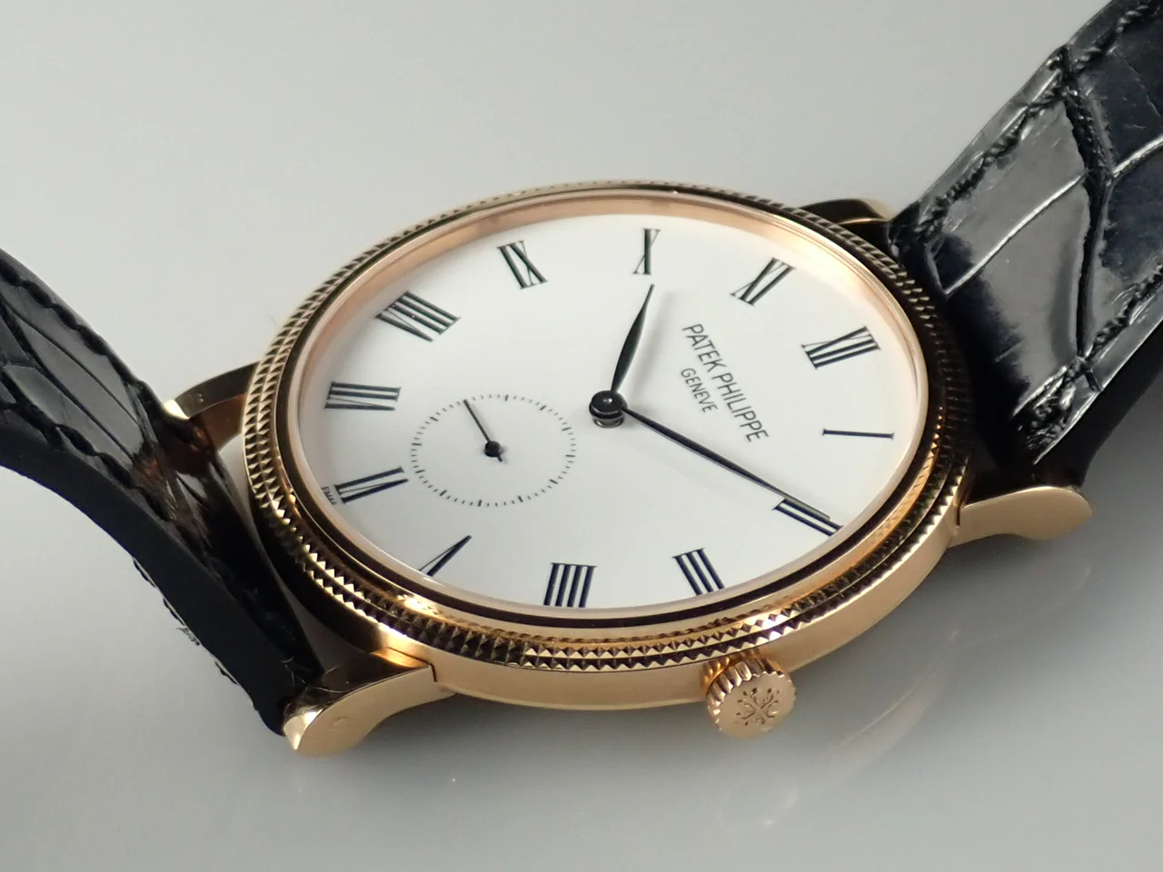 パテックフィリップ カラトラバ Ref.5116R-001 ローズゴールド エナメル文字盤 - Image 4