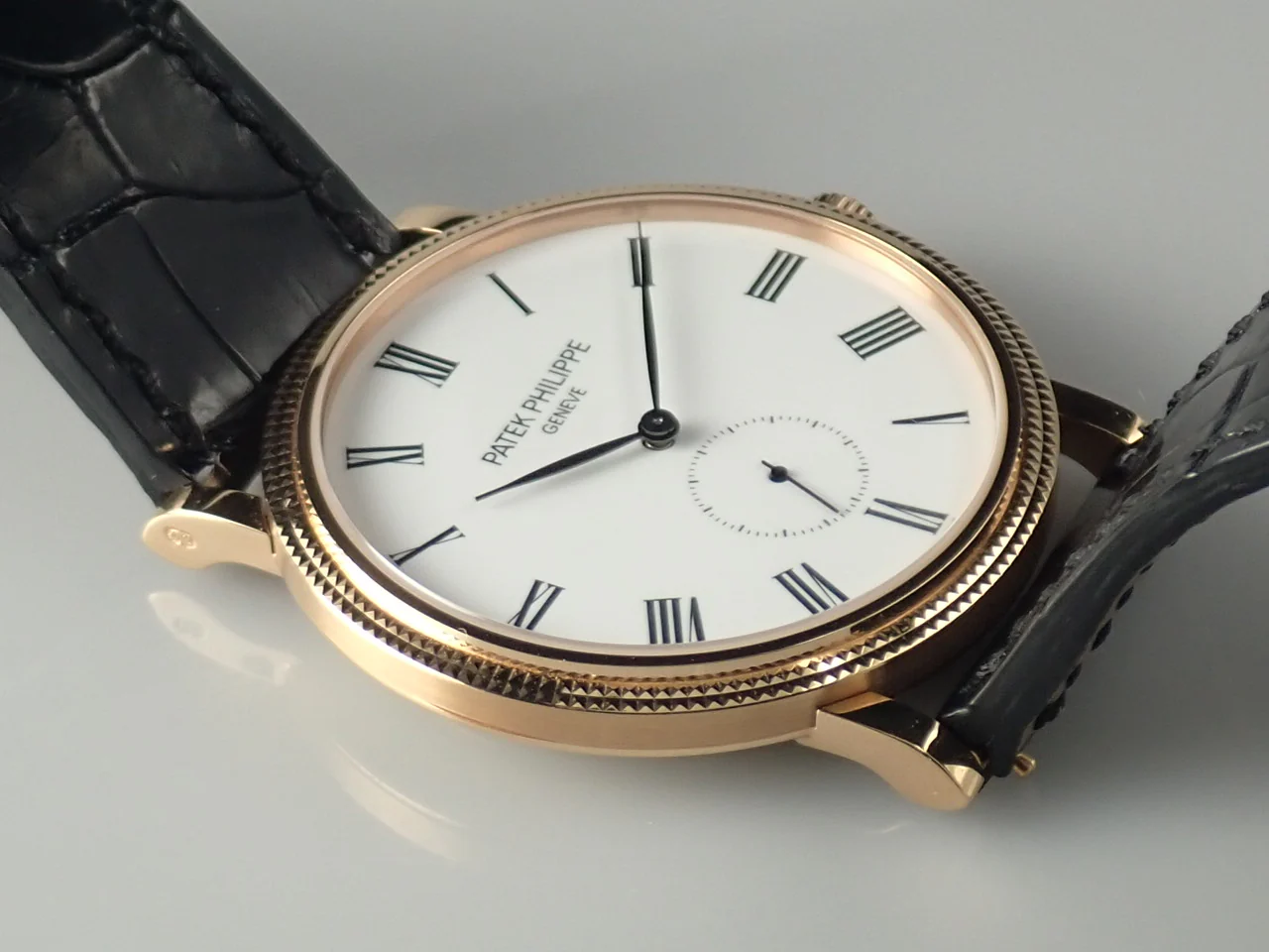 パテックフィリップ カラトラバ Ref.5116R-001 ローズゴールド エナメル文字盤 - Image 5