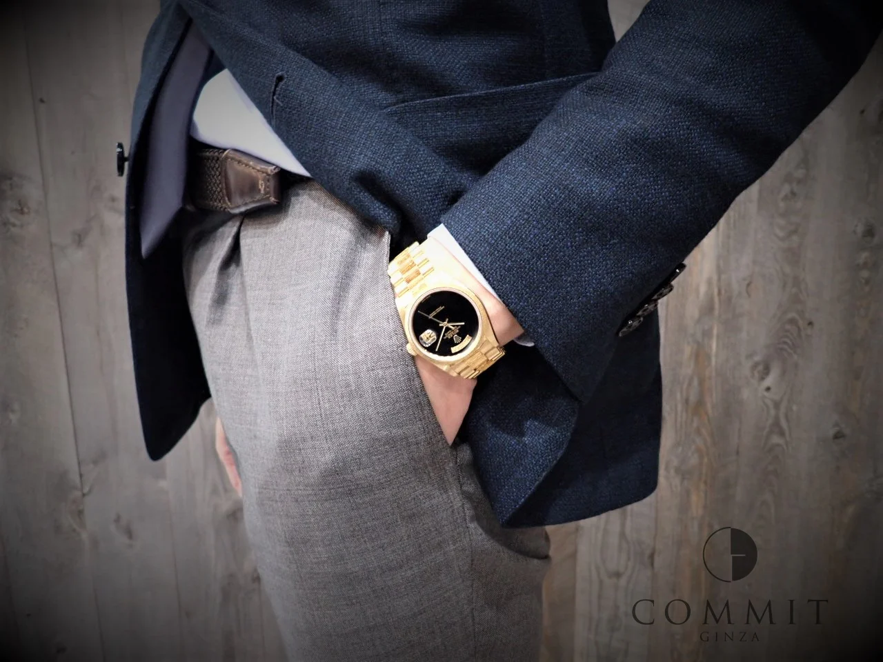 ロレックス デイデイト36 Ref.18078 イエローゴールド オニキス文字盤 - Image 11