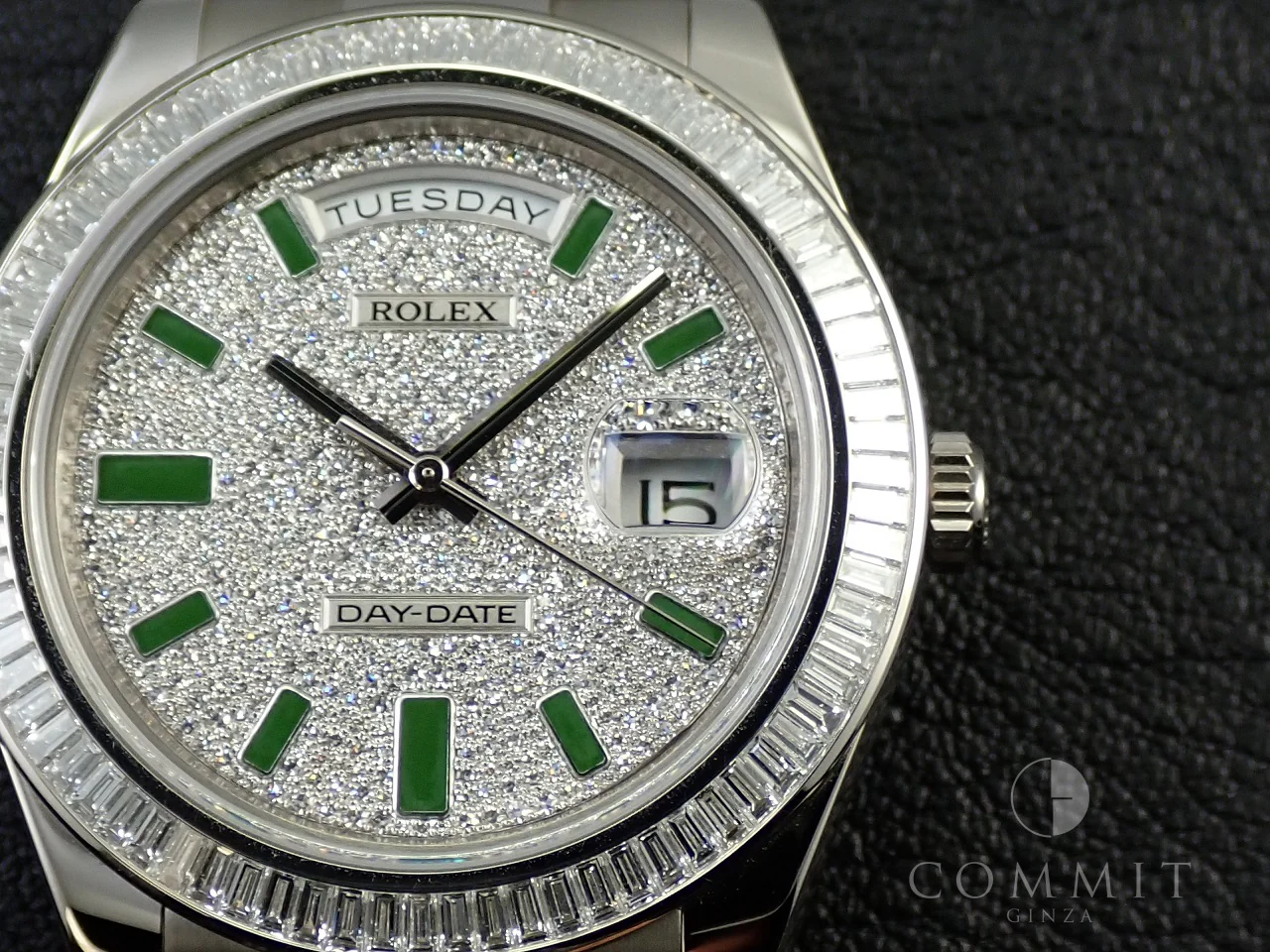 ロレックス デイデイトII Ref.218399BR ホワイトゴールド ダイヤモンド文字盤 - Image 12
