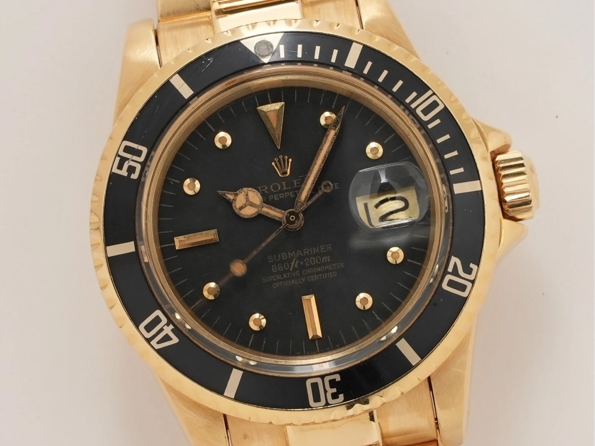 ロレックス サブマリーナー デイト Ref.1680/8 イエローゴールド ブラック文字盤 - Image 3