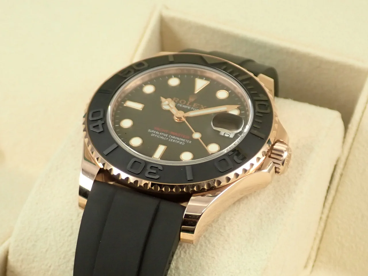 ロレックス ヨットマスター37 Ref.268655 エバーローズゴールド ブラック文字盤 - Image 6