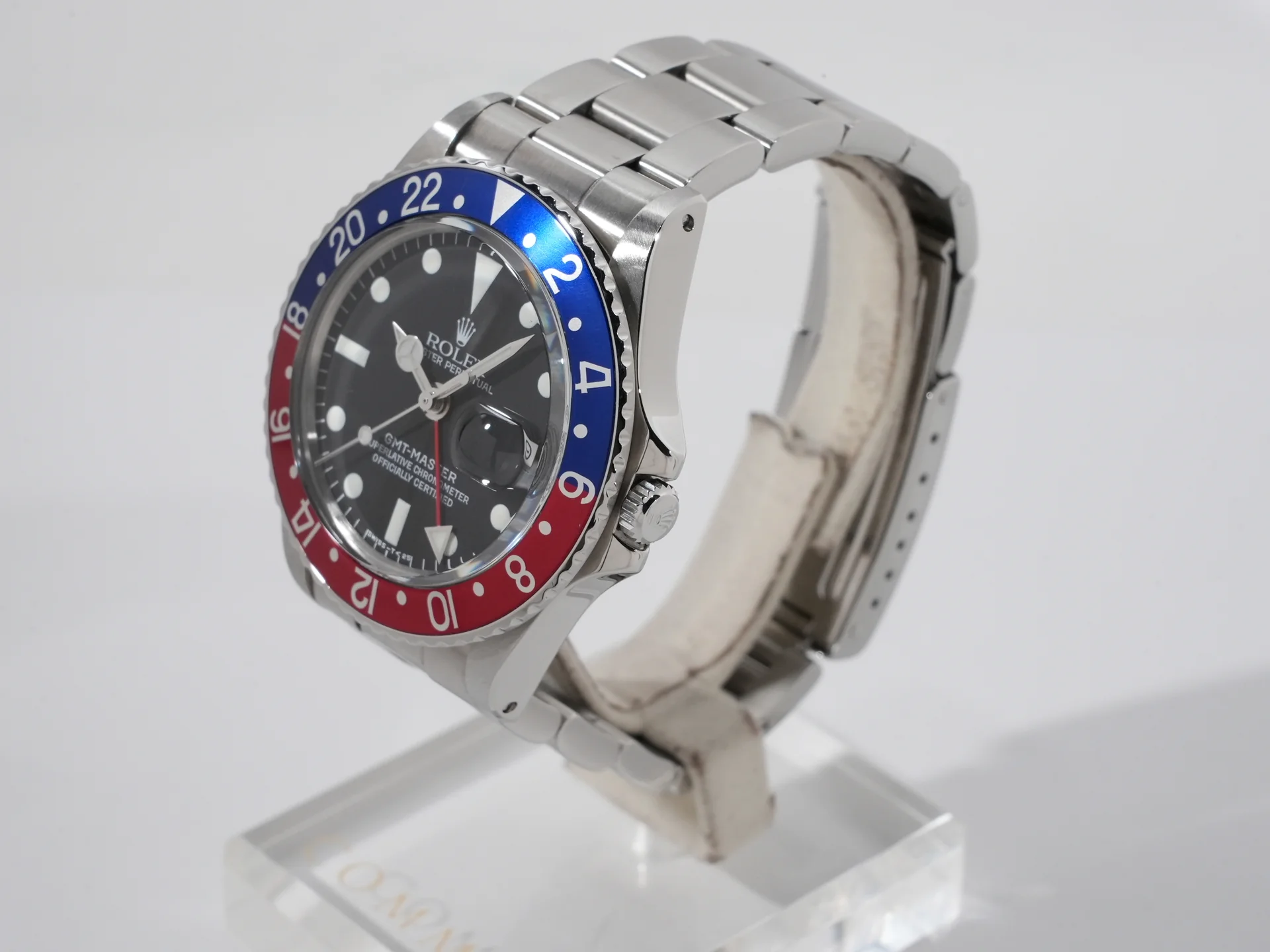 ロレックス GMTマスター Ref.1675 ステンレススチール ブラック文字盤 オイスターブレスレット - Image 4