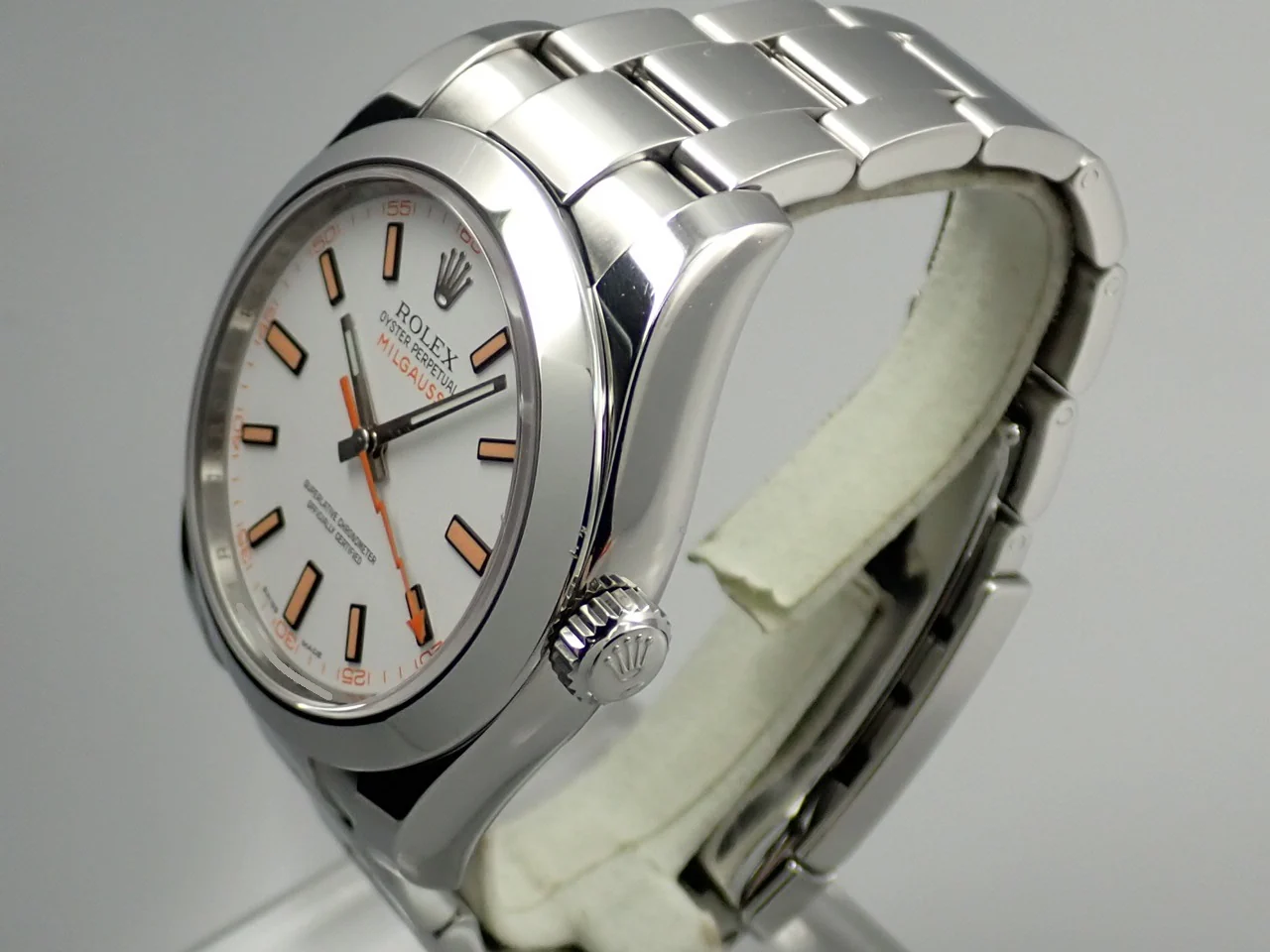 ロレックス ミルガウス Ref.116400 ステンレススチール ホワイト文字盤 - Image 4