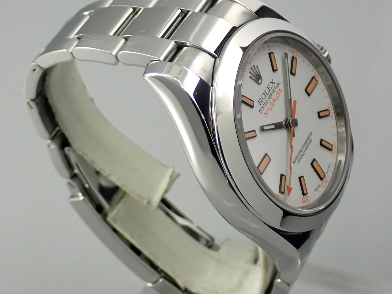 ロレックス ミルガウス Ref.116400 ステンレススチール ホワイト文字盤 - Image 5