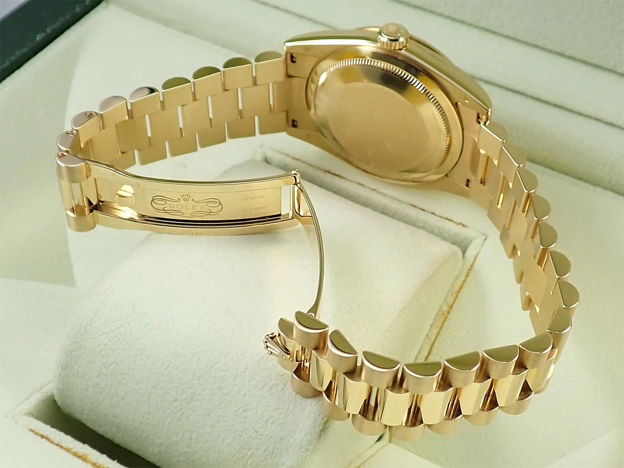 ロレックス デイデイト36 Ref.118238 イエローゴールド グリーン文字盤 - Image 8