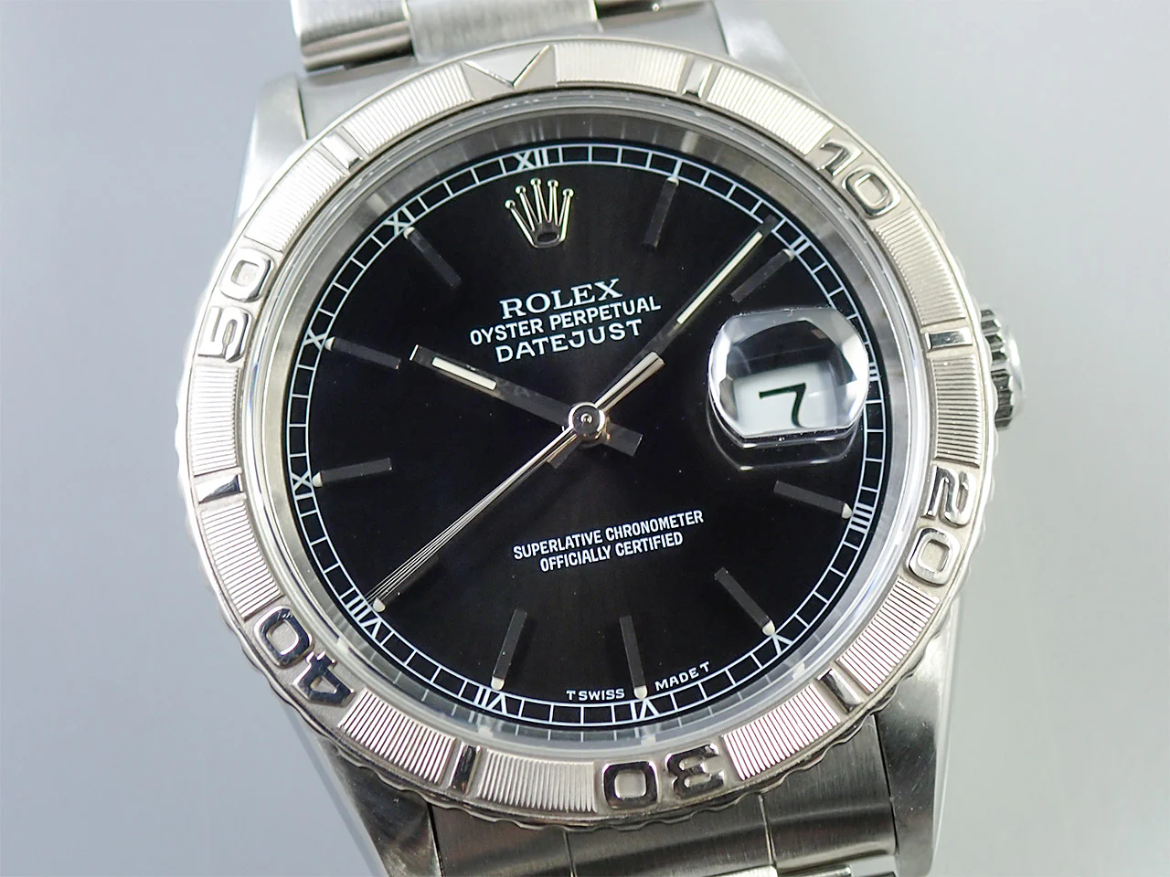 ロレックス デイトジャスト Ref.16264 ステンレススチール/ホワイトゴールド ブラック文字盤 - Image 3