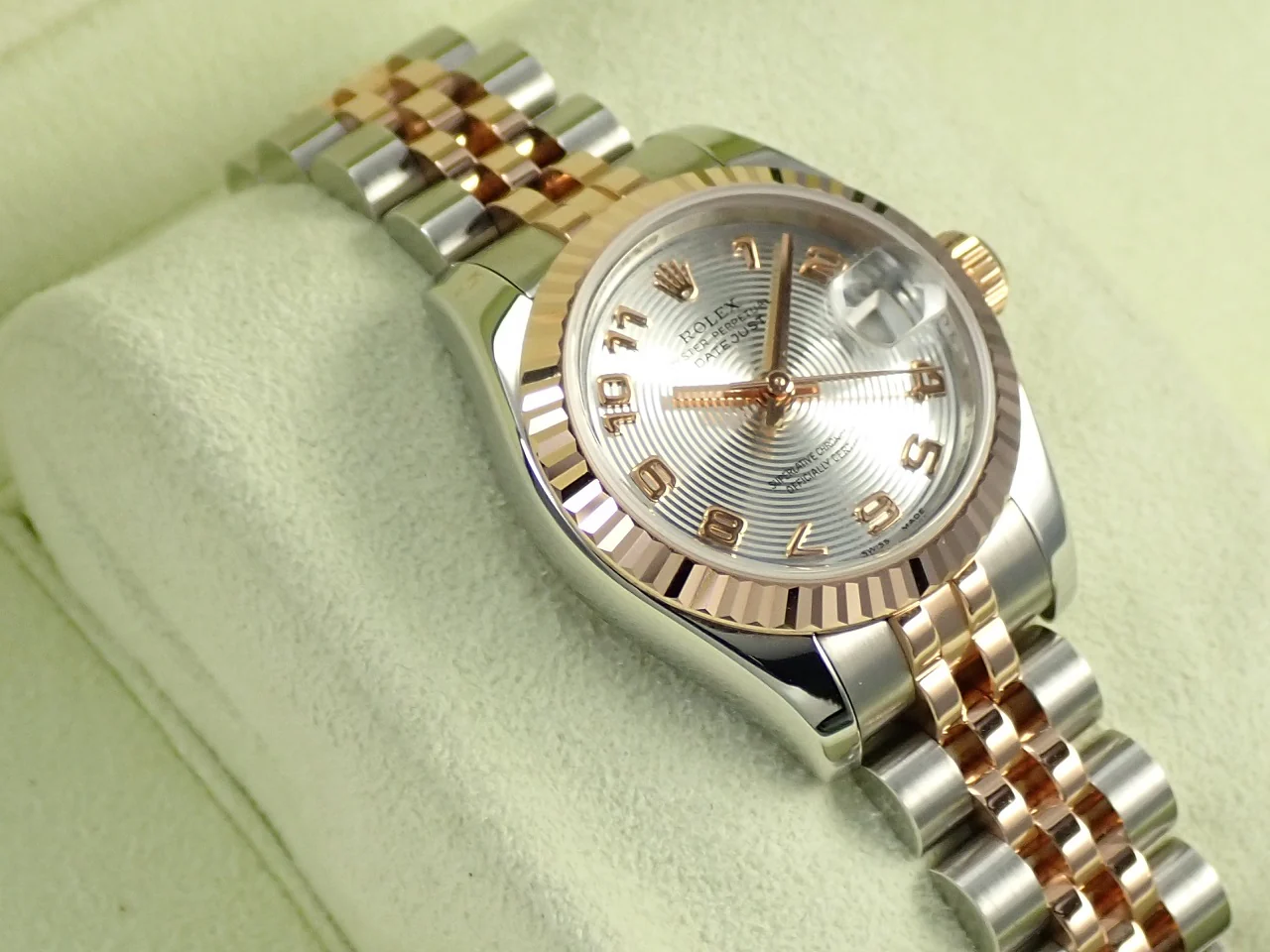 ロレックス デイトジャスト28 Ref.179171 ステンレススチール/ピンクゴールド シルバーコンセントリック文字盤 ジュビリーブレスレット - Image 5