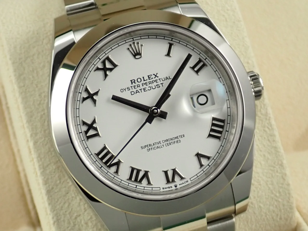 ロレックス デイトジャスト41 Ref.126300 ステンレススチール ホワイト文字盤 オイスターブレスレット 未使用 H948AJKW - Image 3