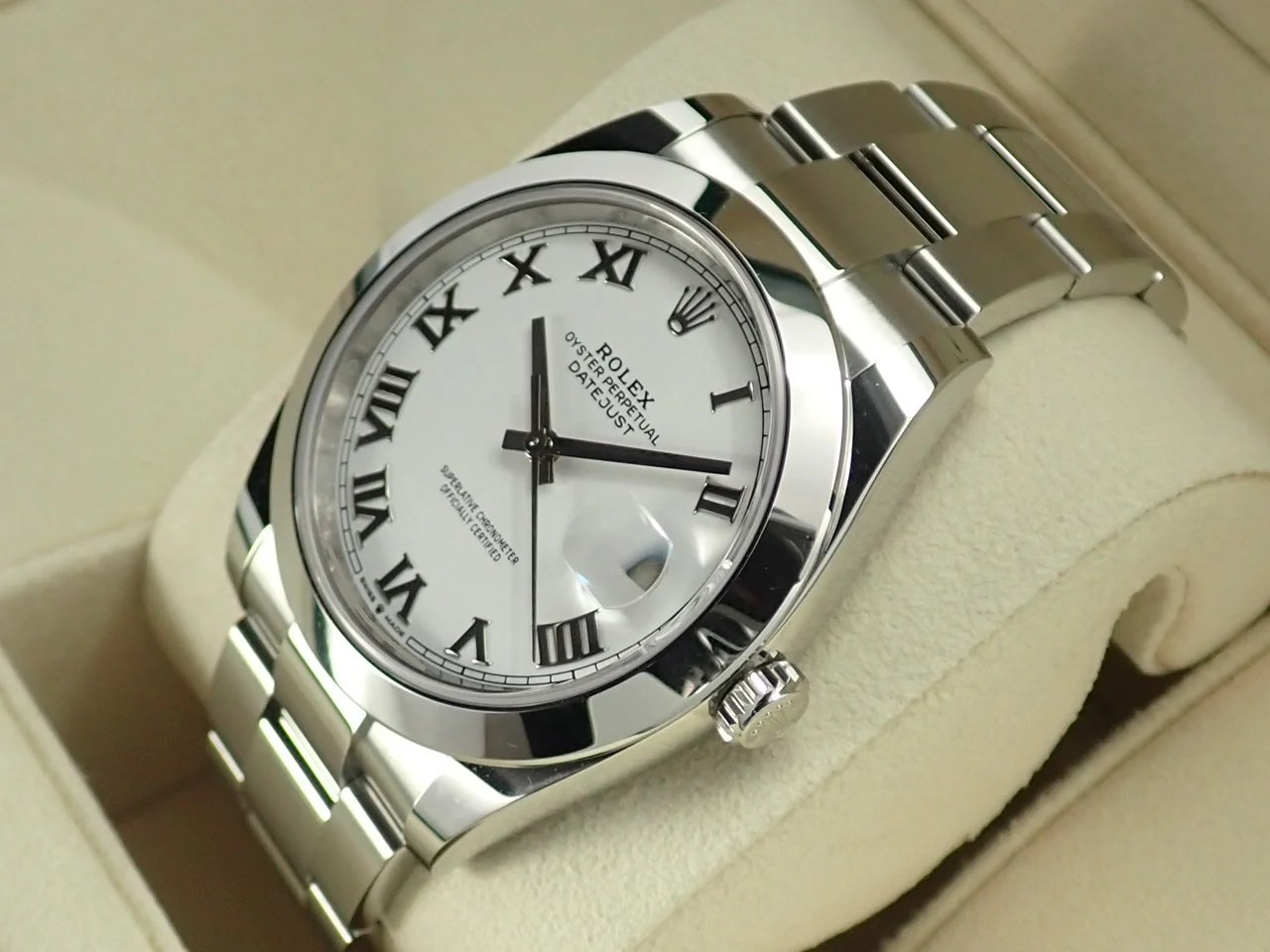 ロレックス デイトジャスト41 Ref.126300 ステンレススチール ホワイト文字盤 オイスターブレスレット 未使用 H948AJKW - Image 4