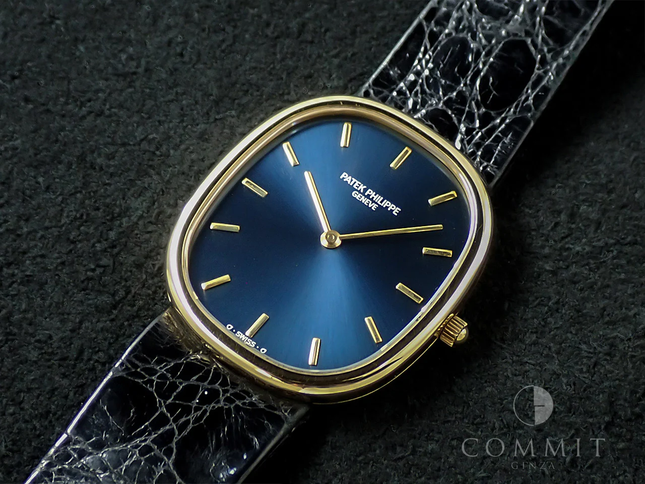 パテックフィリップ ゴールデンエリプス Ref.3738/100J イエローゴールド ブルー文字盤 - Image 15