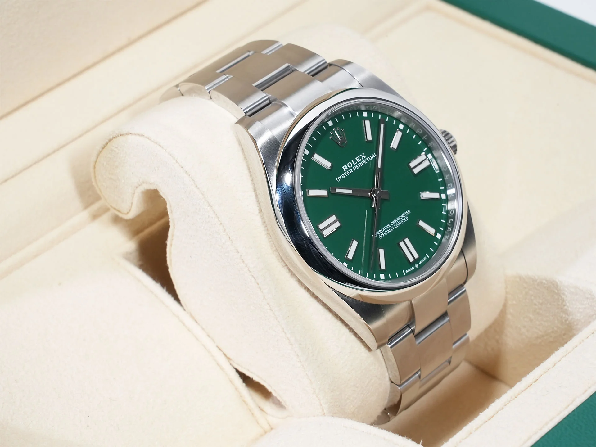 ロレックス オイスターパーペチュアル41 Ref.124300 ステンレススチール グリーン文字盤 美中古 hpakwqsg - Image 5