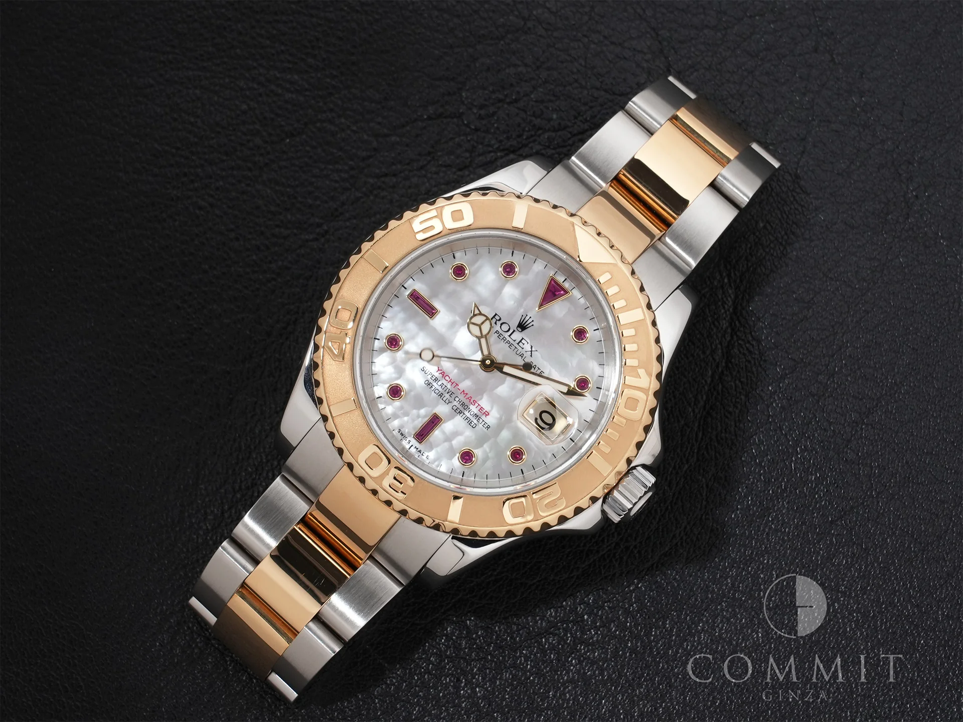 ロレックス ヨットマスター40 Ref.16623NGR ステンレススチール/イエローゴールド ホワイトシェルxルビー文字盤 美中古 ifk3zxax - Image 11