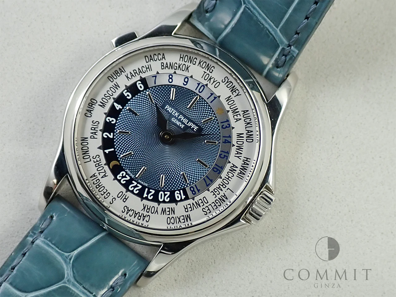 パテックフィリップ コンプリケーション ワールドタイム Ref.5110P-001 プラチナ ブルー文字盤 - Image 15