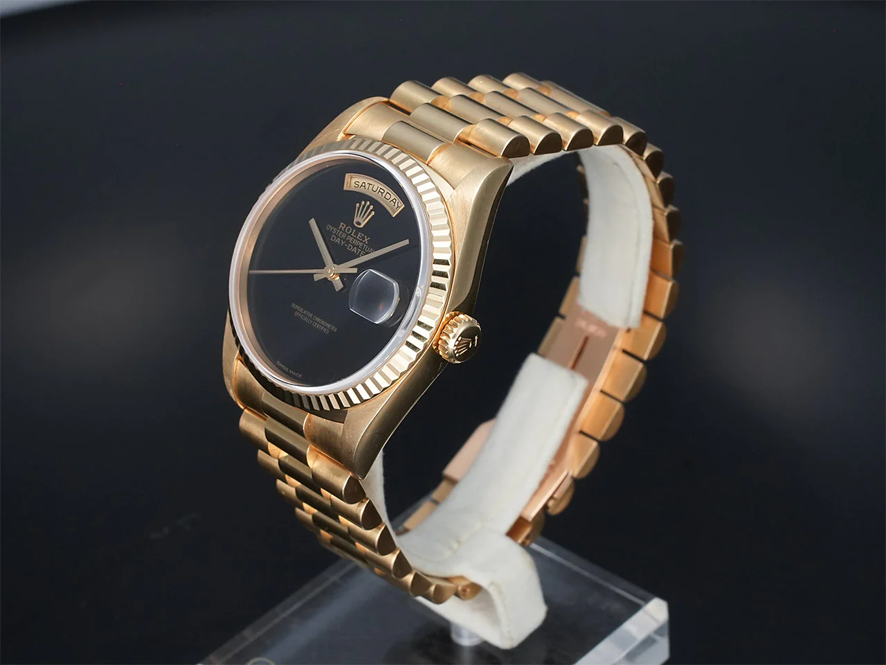 ロレックス デイデイト36 Ref.18238 イエローゴールド オニキス文字盤 - Image 4