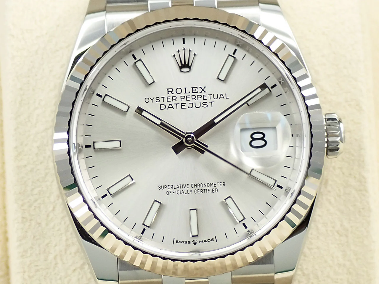 ロレックス デイトジャスト36 Ref.126234 ステンレススチール/ホワイトゴールド シルバー文字盤 ジュビリーブレスレット - Image 3