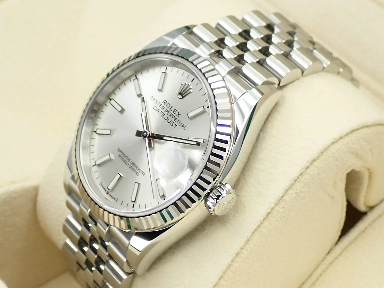ロレックス デイトジャスト36 Ref.126234 ステンレススチール/ホワイトゴールド シルバー文字盤 ジュビリーブレスレット - Image 4
