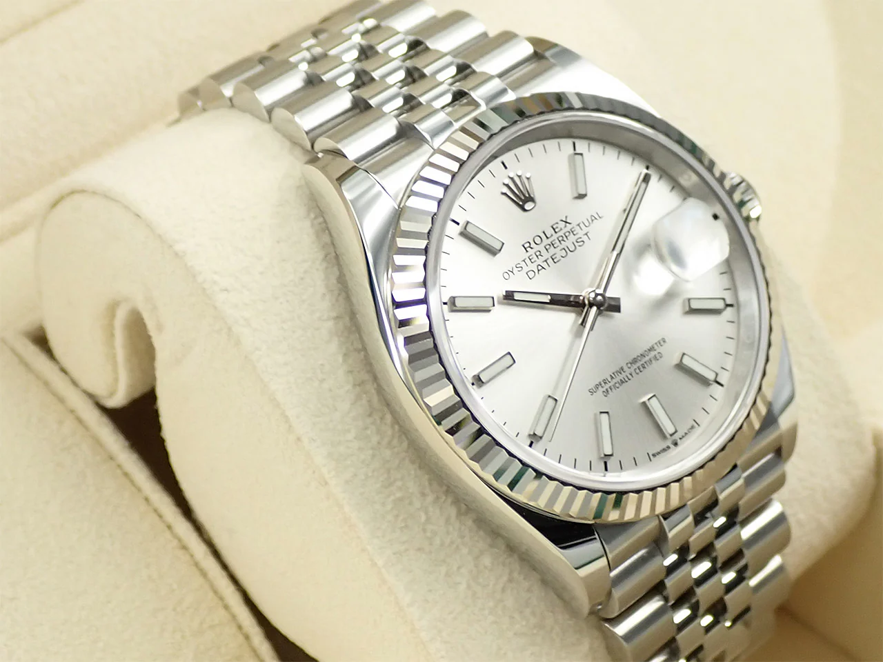 ロレックス デイトジャスト36 Ref.126234 ステンレススチール/ホワイトゴールド シルバー文字盤 ジュビリーブレスレット - Image 5